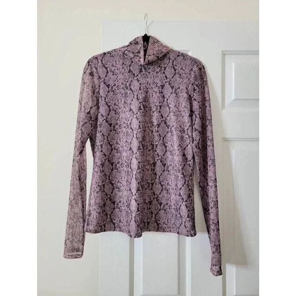 CINQ A SEPT Python Turtleneck In Sea Fog L - Picture 5 of 12